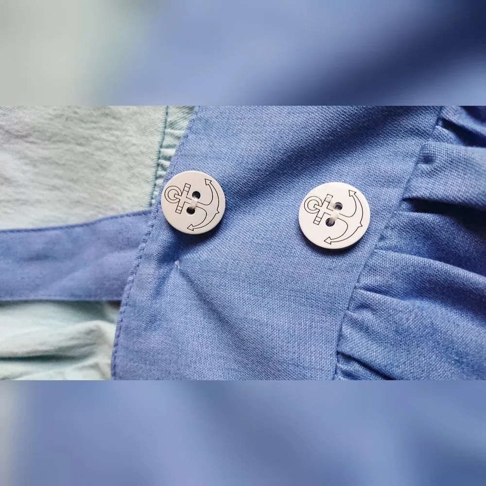 Pastel Blue Mini Dress & Suspender Skirt Set - Picture 8 of 11